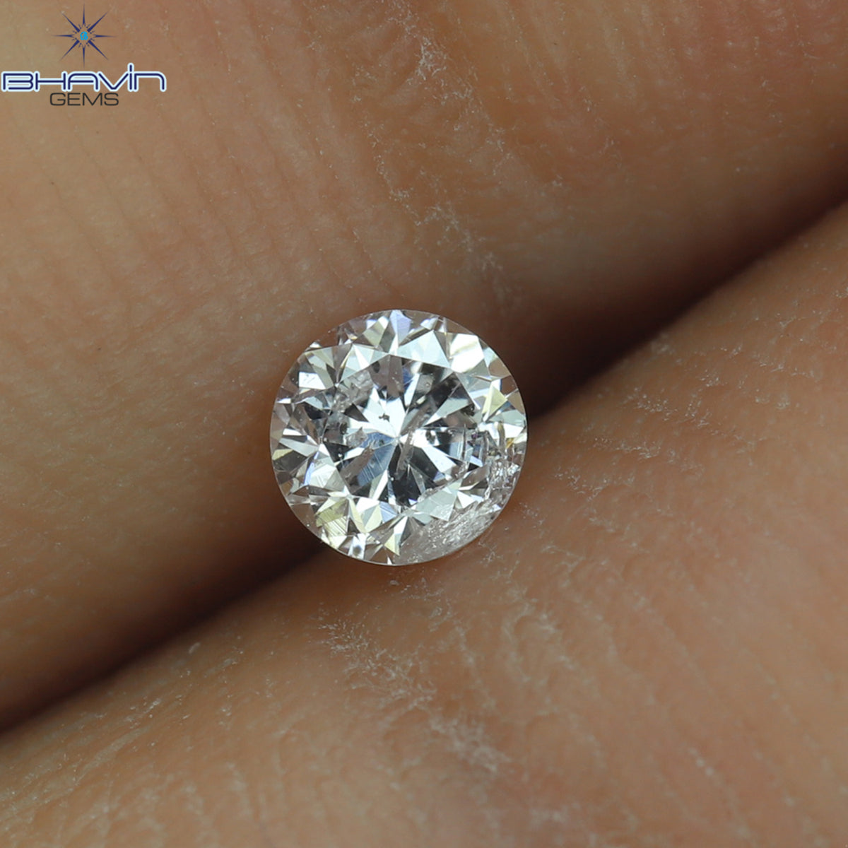 0.15 CT ラウンド シェイプ ナチュラル ダイヤモンド ピンク色 SI2 クラリティ (3.32 MM)