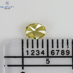 0.20 CT オーバルシェイプ ナチュラル ダイヤモンド イエロー カラー VS1 クラリティ (4.15 MM)