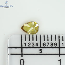 0.28 CT Pear Shape Natural Diamond Orange Color VS1 Clarity (4.98 MM)