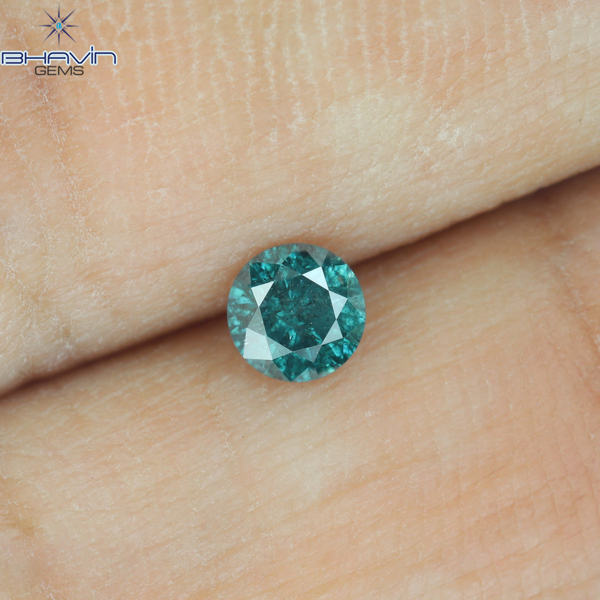 0.24 CT Natural Round Diamond Enhanced Blue Color Clarity I3 (3.85 MM)
