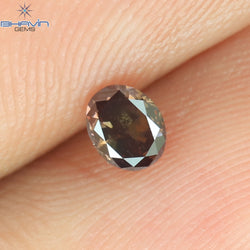0.17 CT Oval Shape Natural Loose Diamond Pink Color VS2 Clarity (3.58 MM)