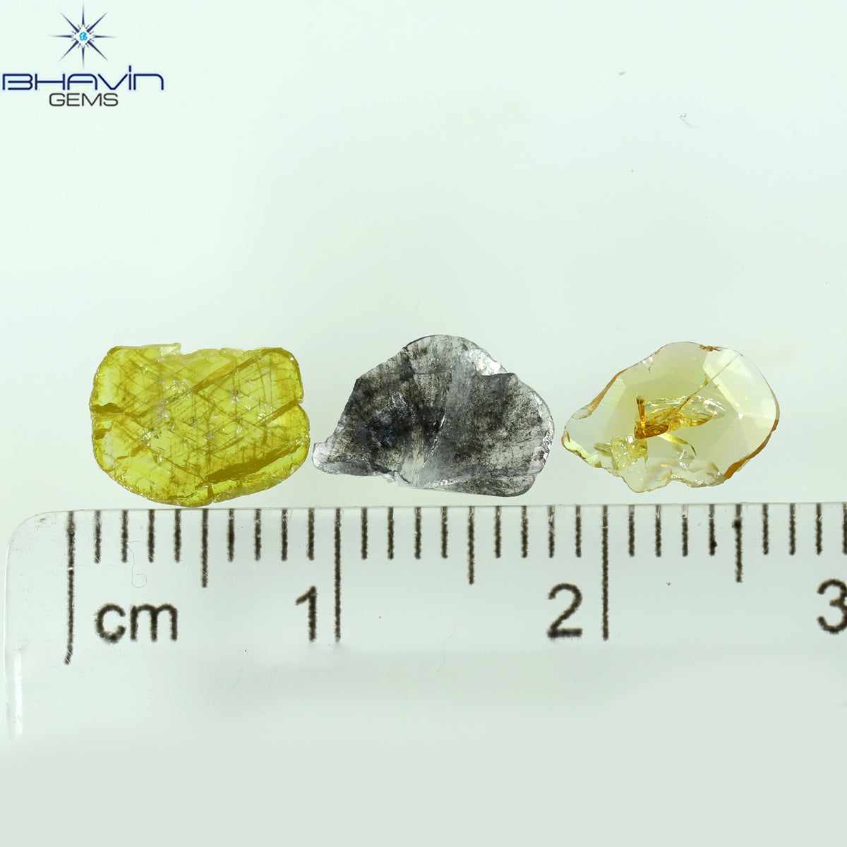 1.16 CT/3 Pcs Natural Rosecut Polki Diamond Fancy Color Clarity I3 (8.92 MM)