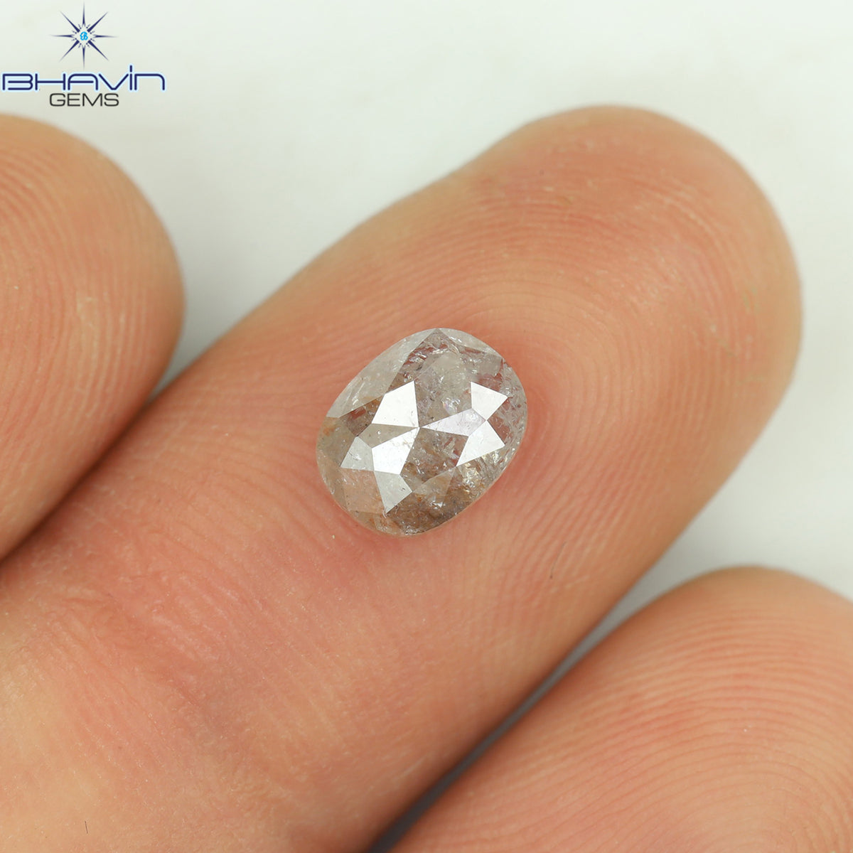 1.04 CT Natural Oval Diamond White Milky Color Clarity I3 (6.70 MM)