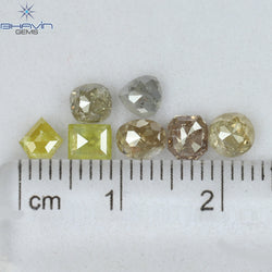 2.73 CT/7 Pcs Mix Shape Natural Diamond Mix Color I3 Clarity (4.97 MM)