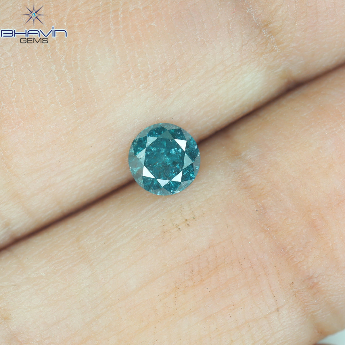 0.27 CT Natural Round Diamond Enhanced Blue Color Clarity I3 (4.18 MM)