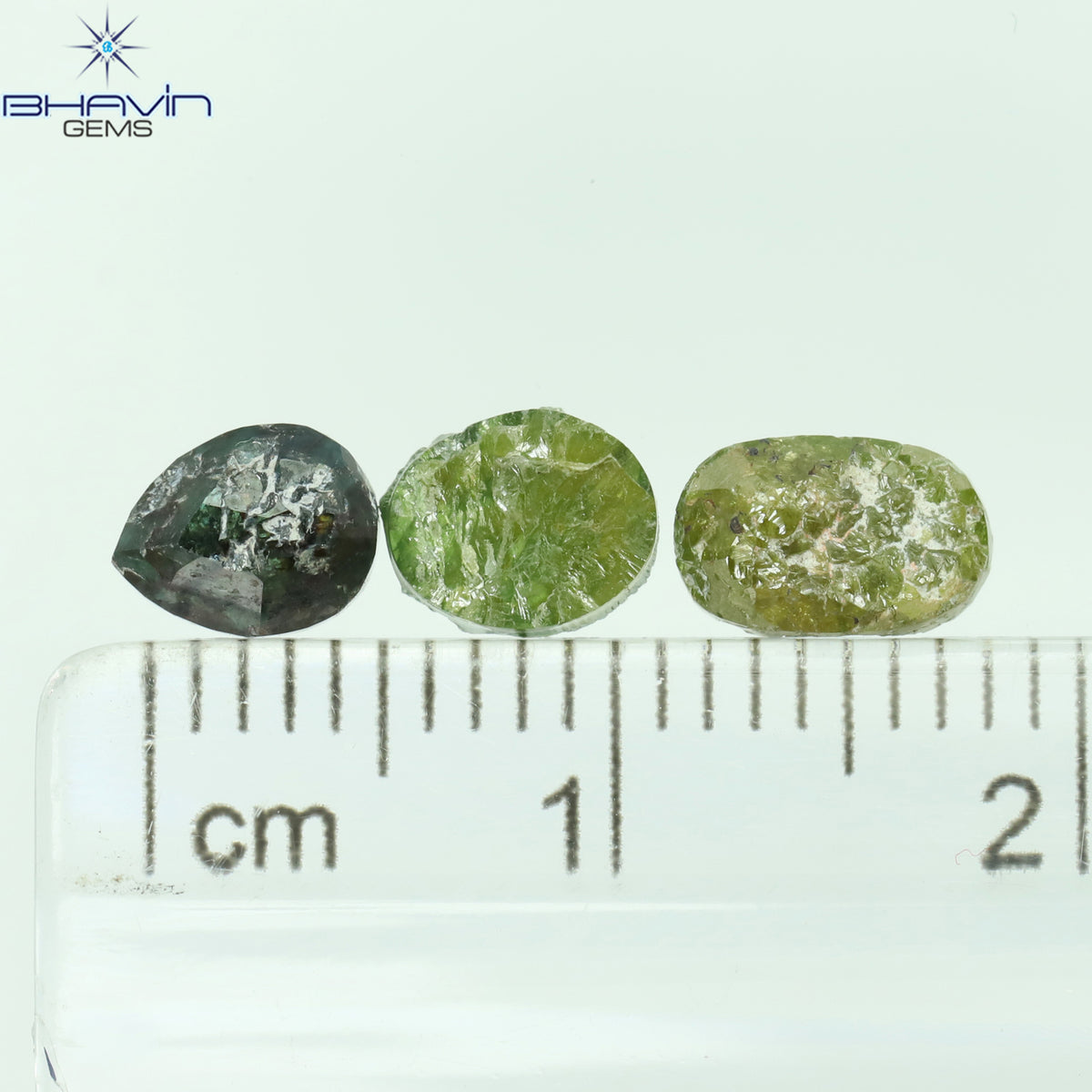 2.40 CT/3 Pcs Natural Mix Rough Diamond Enhanced Mix Color Clarity I3 (6.85 MM)