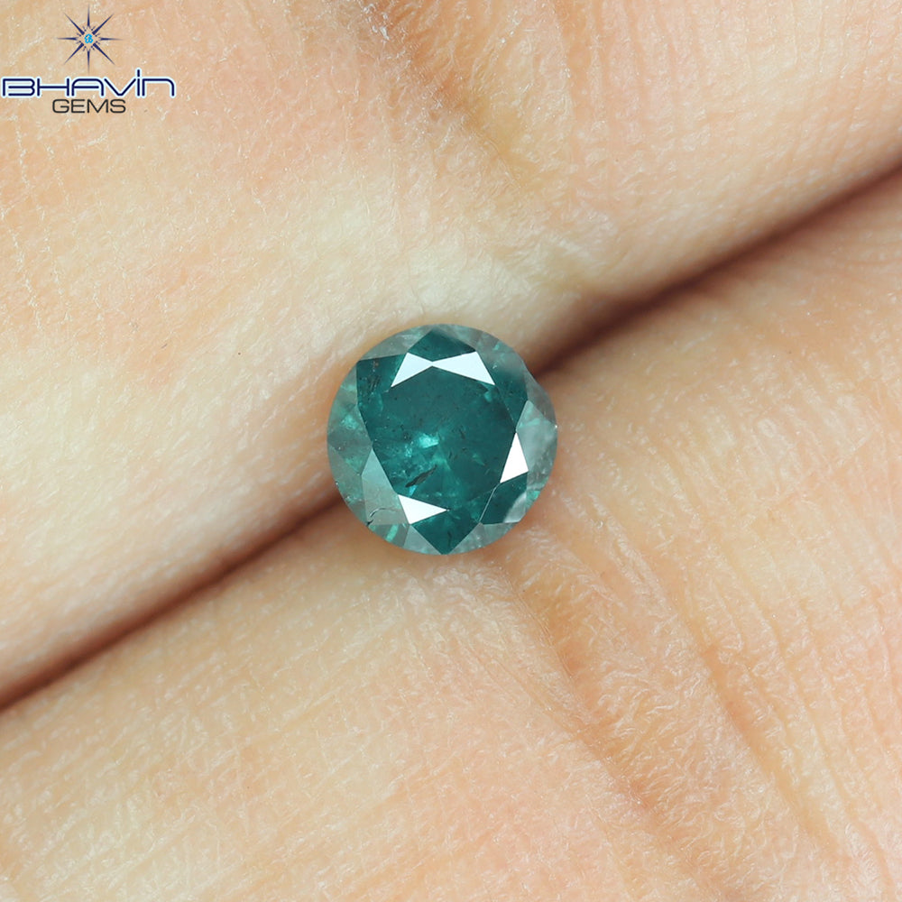 0.25 CT Natural Round Diamond Enhanced Blue Color Clarity I3 (3.93 MM)