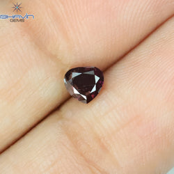 0.39 CT Heart Shape Enhanced Pink Color Natural Loose Diamond I1 Clarity (4.42 MM)