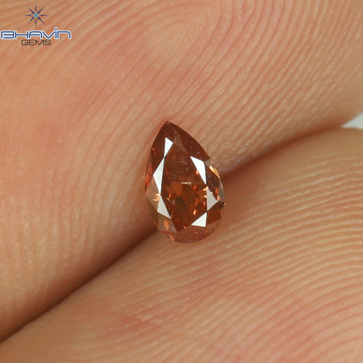 0.12 CT Natural Pear Diamond Enhanced Pink Color Clarity SI1 (4.19 MM)