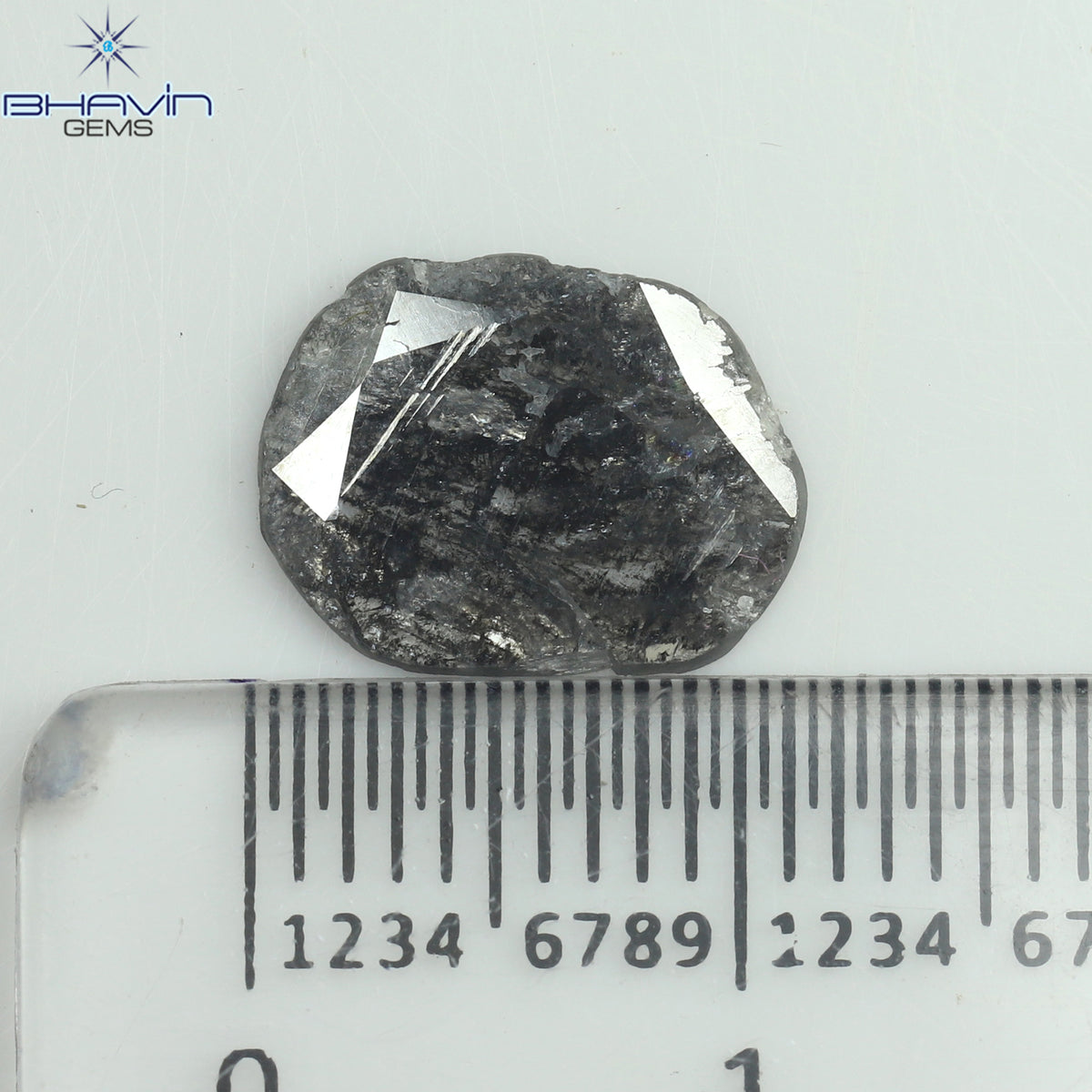 1.23  CT Slice Natural Diamond Salt And Papper Color Clarity I3 (11.11 MM)