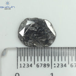 1.23  CT Slice Shape Natural Diamond Salt And Papper Color I3 Clarity (11.11 MM)
