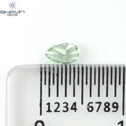0.15 CT ペアシェイプ ナチュラル ダイヤモンド ブルーイッシュ グリーン カラー VS2 クラリティ (4.22 MM)