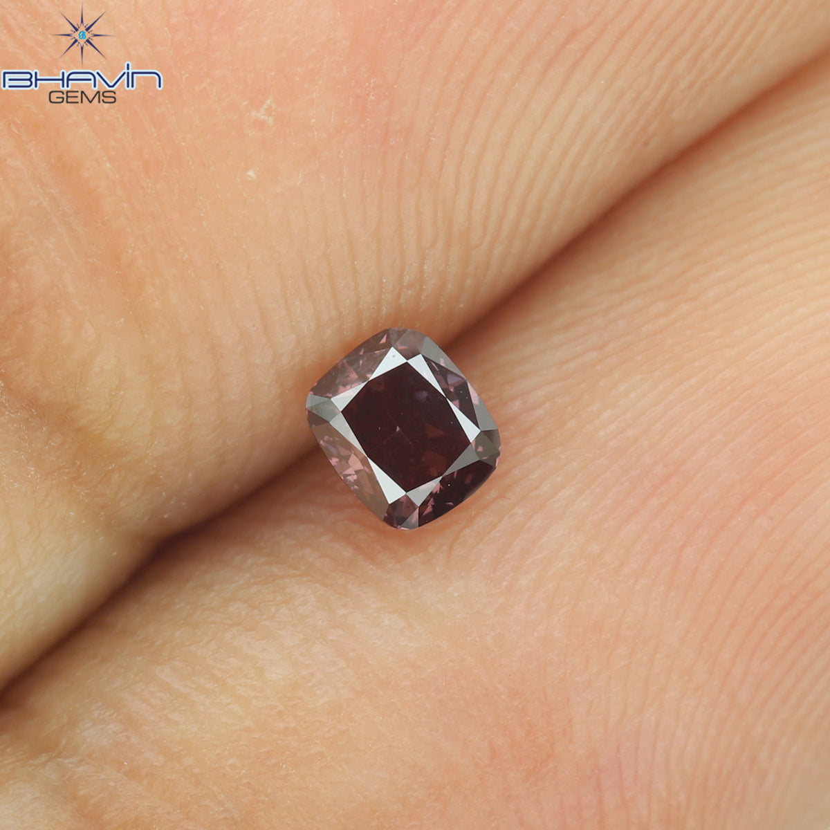 0.20 CT クッション シェイプ ナチュラル ルース ダイヤモンド 強化ピンク色 VS2 クラリティ (3.60 MM)