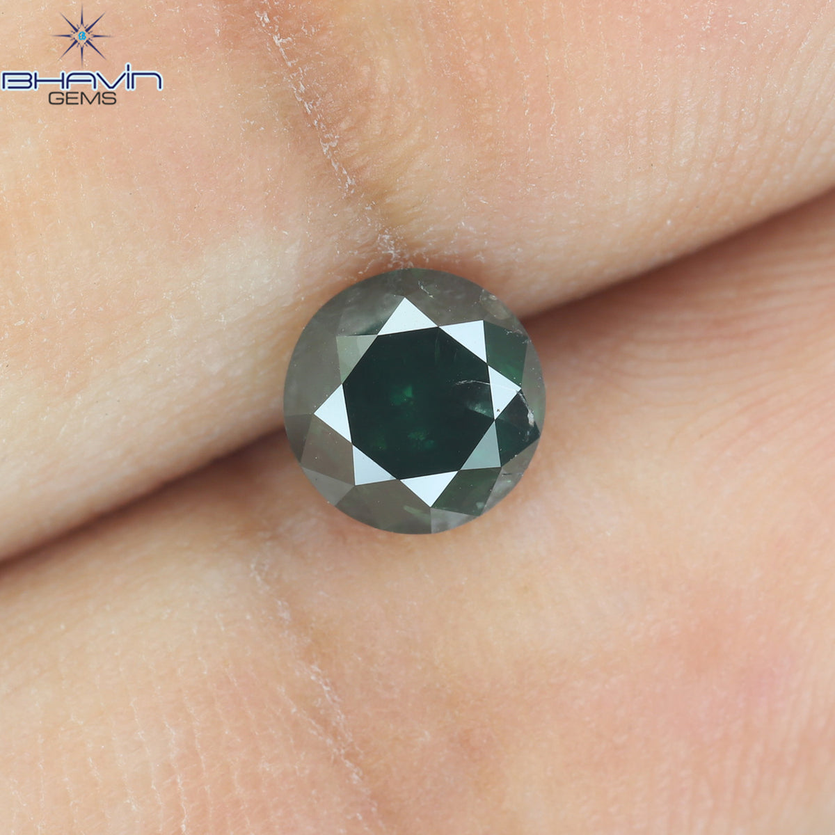 0.72 CT Natural Round Diamond Enhanced Blue Color Clarity I3 (5.36 MM)