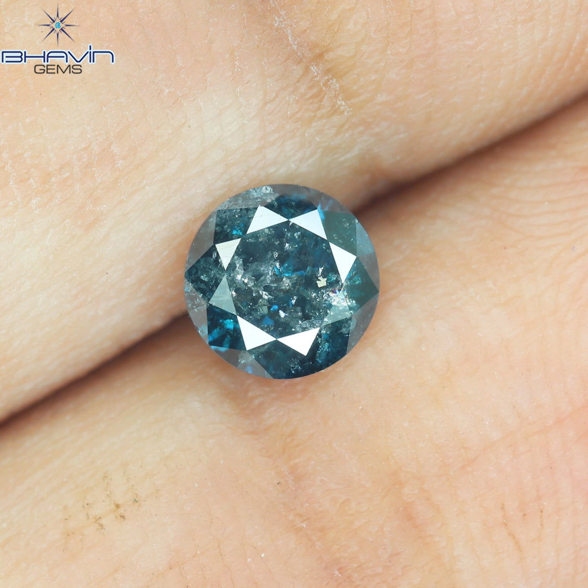 0.50 CT Natural Round Diamond Enhanced Blue Color Clarity I3 (4.95 MM)