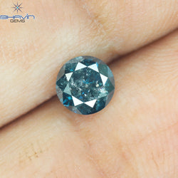 0.50 CT Round Diamond Natural Loose Diamond Blue Color I3 Clarity (4.95 MM)
