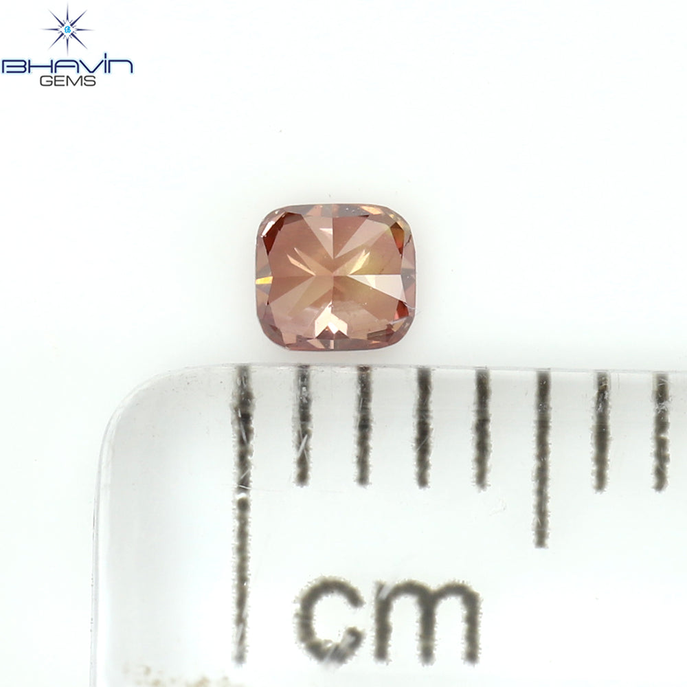 0.09 CT クッション シェイプ 天然ダイヤモンド ピンク色 SI1 クラリティ (2.69 MM)