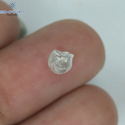 0.74 CT ラフシェイプ ナチュラル ルース ダイヤモンド ホワイト カラー I2 クラリティ (5.05 MM)