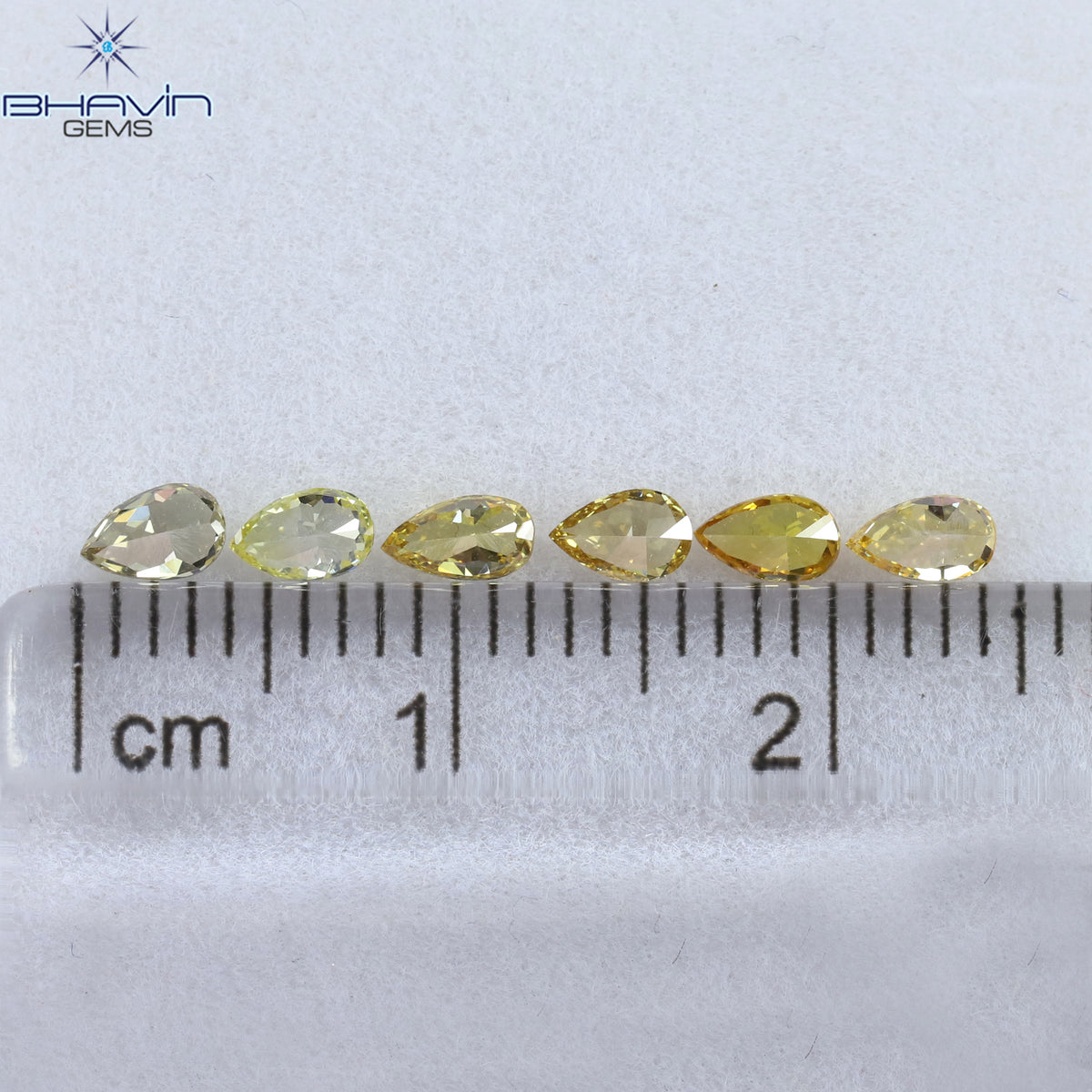 0.61 CT/6 Pcs Natural Pear Diamond Mix Color Clarity VS2 (3.97 MM)