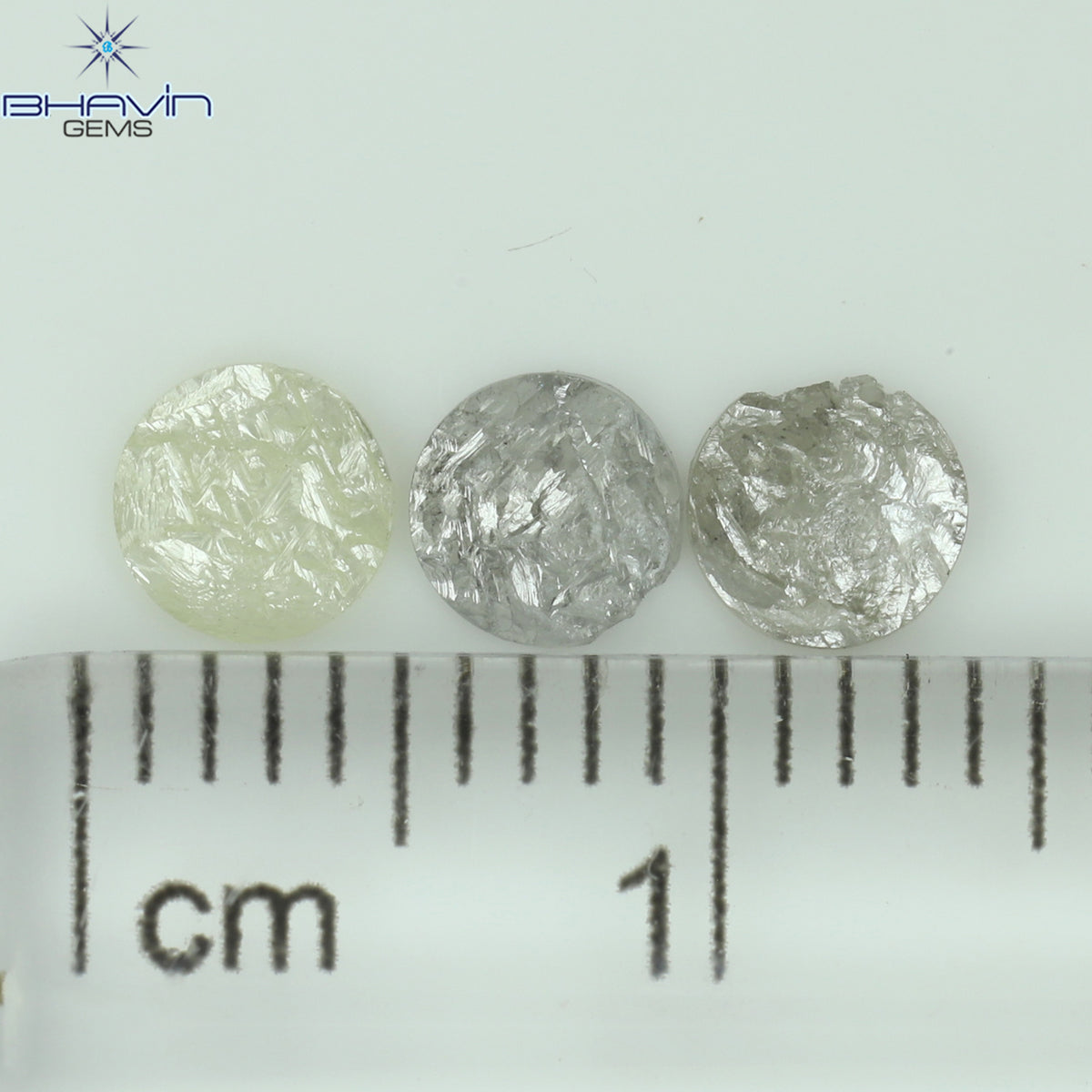0.50 CT/3 Pcs Natural Uncut Diamond White Color Clarity I3 (4.70 MM)