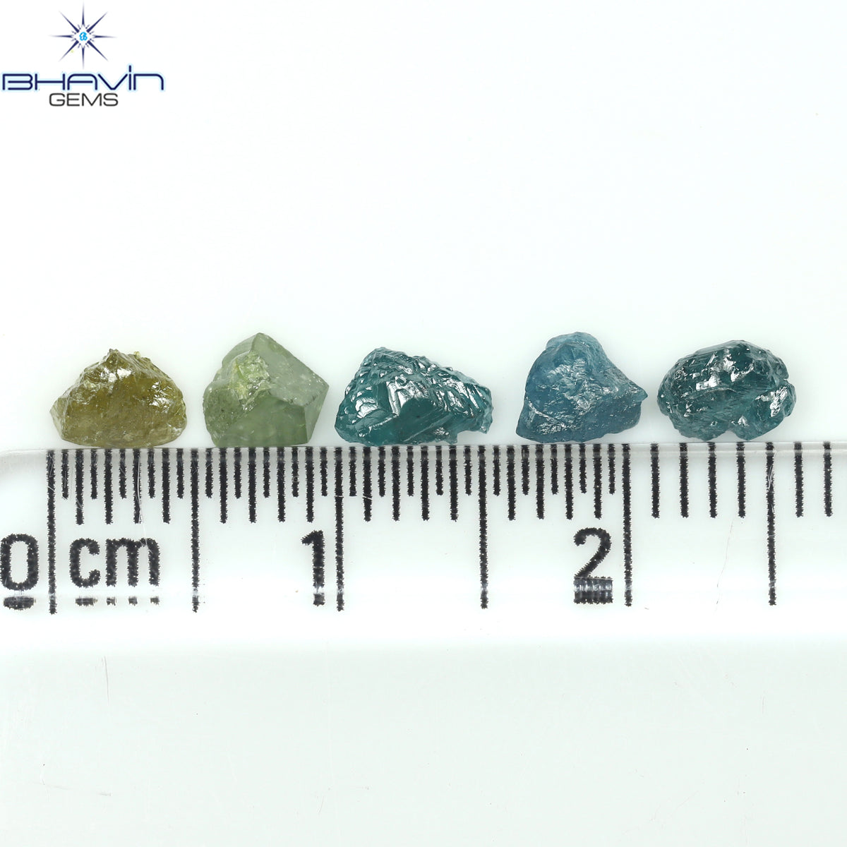 1.34 CT/5 Pcs Natural Rough Diamond Enhanced Mix Fancy Color Clarity I3 (5.50 MM)