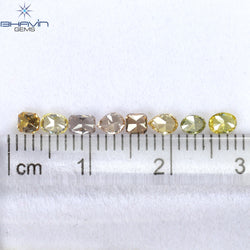 0.93 CT/8 ピース ミックス シェイプ ナチュラル ダイヤモンド ミックス カラー VS2 クラリティ (3.50 MM)