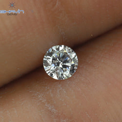 0.09 CT Round Shape Natural Diamond Pink Color SI2 Clarity (2.96 MM)