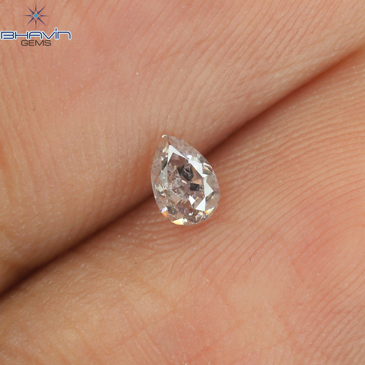 0.05 CT ペアシェイプ ナチュラル ダイヤモンド ピンク色 SI1 クラリティ (2.95 MM)