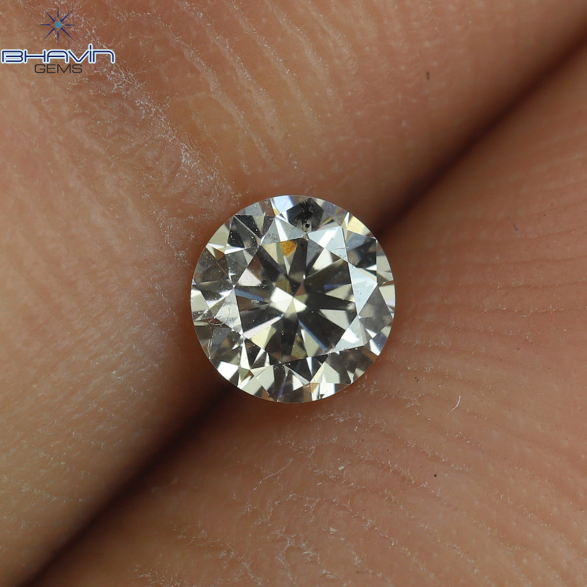 0.21 CT ラウンド シェイプ ナチュラル ダイヤモンド ピンク色 SI1 クラリティ (3.86 MM)