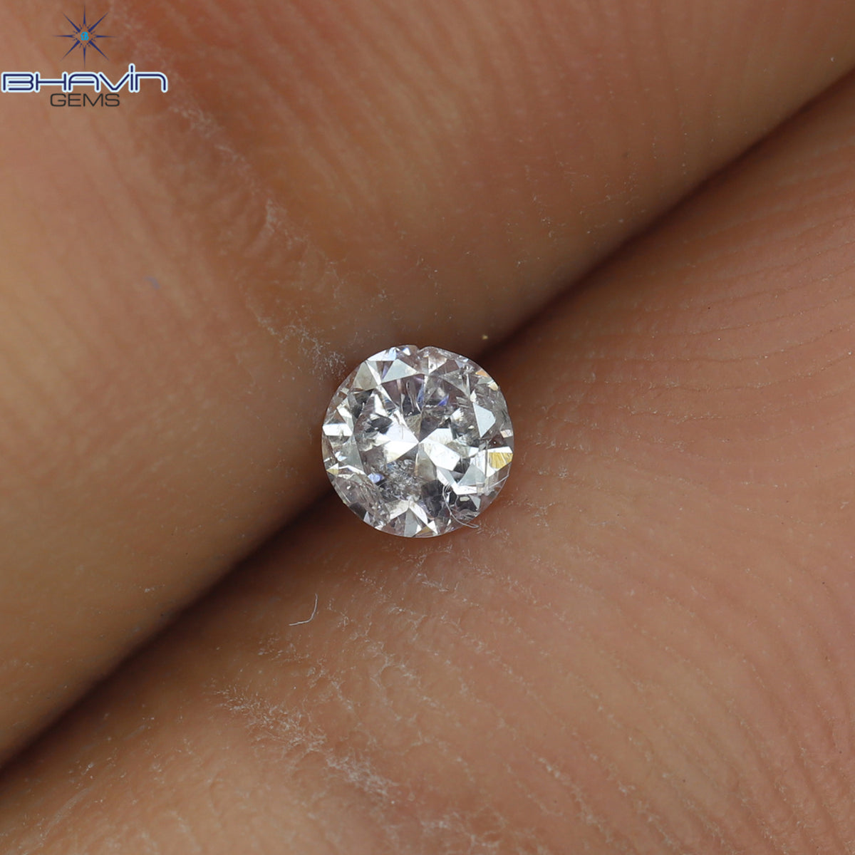 0.11 CT ラウンド シェイプ ナチュラル ダイヤモンド ピンク カラー I2 クラリティ (3.13 MM)