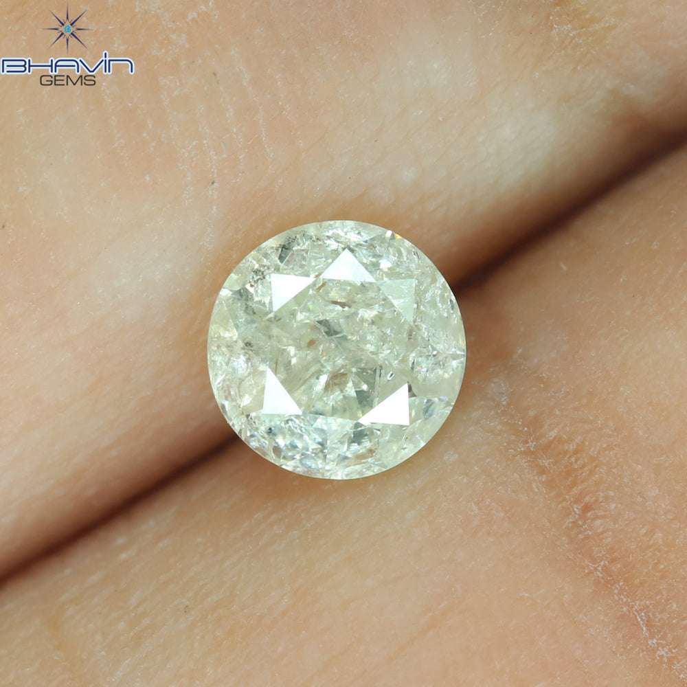 0.59 CT Round Shape Natural Loose Diamond White Color I3 Clarity (5.12 MM)
