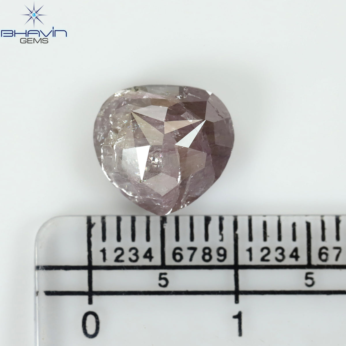 3.84 CT Natural Heart Diamond Pink Color Clarity I3 (9.63 MM)