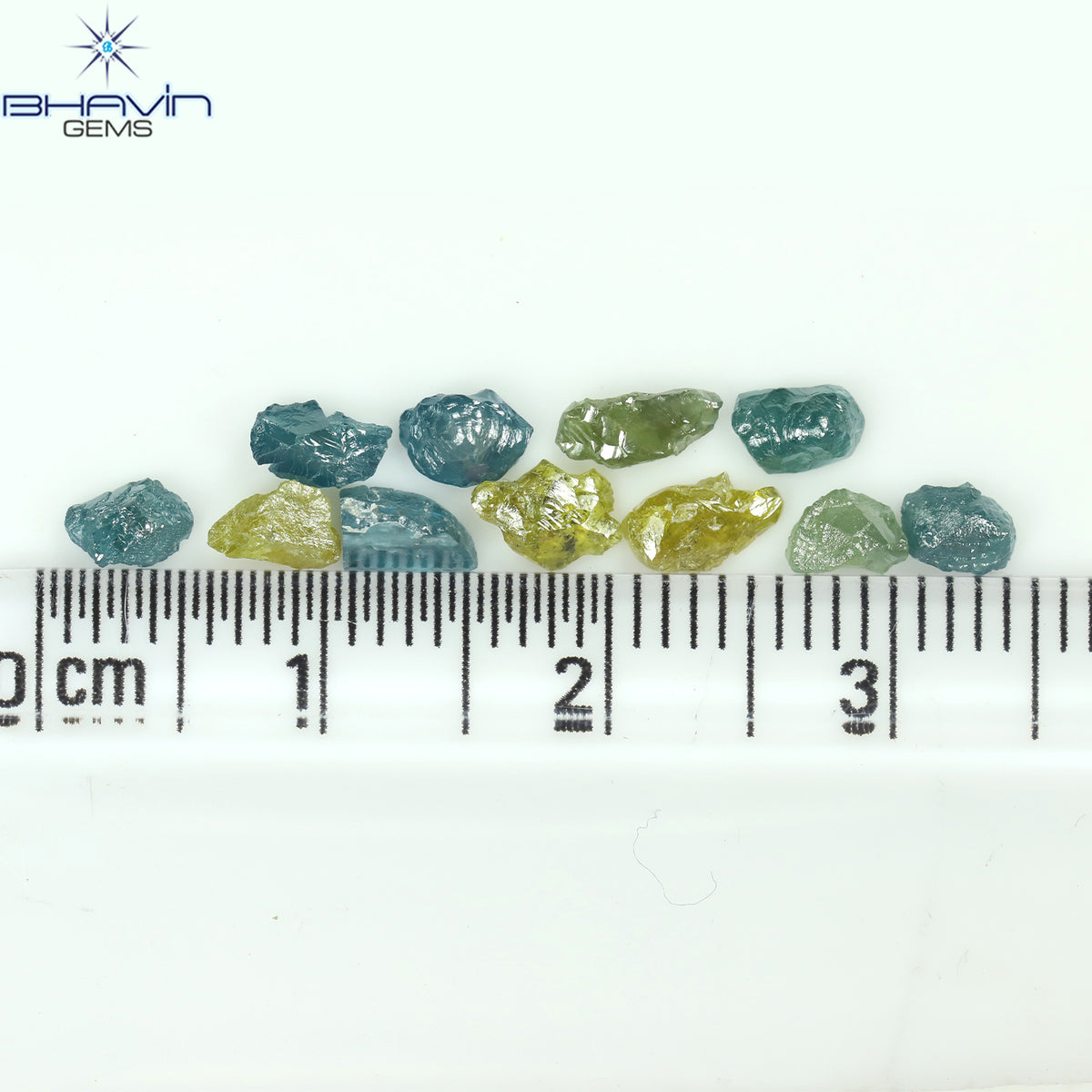 2.23 CT/11 Pcs Natural Rough Diamond Enhanced Mix Fancy Color Clarity I3 (6.02 MM)