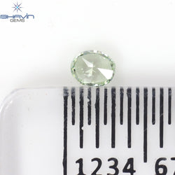 0.07 CT オーバルシェイプ ナチュラル ダイヤモンド ブルーイッシュ グリーン カラー VS2 クラリティ (2.85 MM)