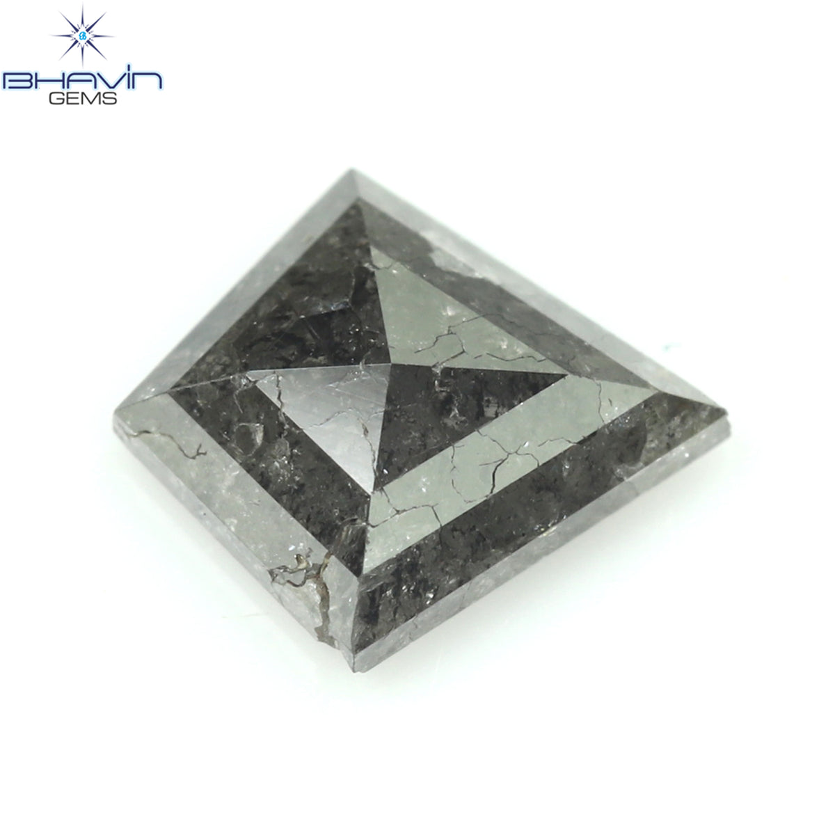0.54 CT Natural Kite Diamond Salt And Pepper Color Clarity I3 (6.92 MM)