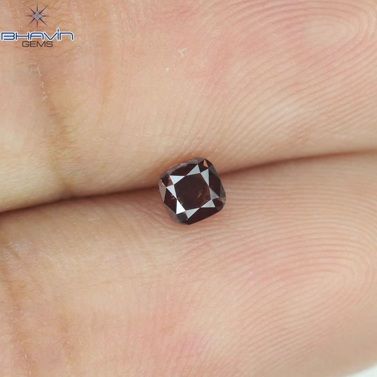 0.22 CT クッション シェイプ ナチュラル ルース ダイヤモンド 強化ピンク色 VS1 クラリティ (3.17 MM)