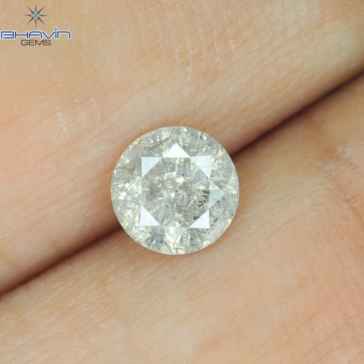 0.53 CT ラウンド シェイプ ナチュラル ルース ダイヤモンド ホワイト カラー I3 クラリティ (5.18 MM)