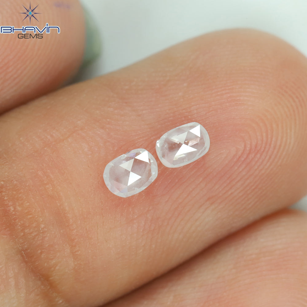 0.21 CT/2 PCS Oval Shape Natural Diamond White Color I3 Clarity (3.67 MM)