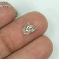 0.67 CT Rough Shape Natural Diamond White Color SI1 Clarity (6.72 MM)