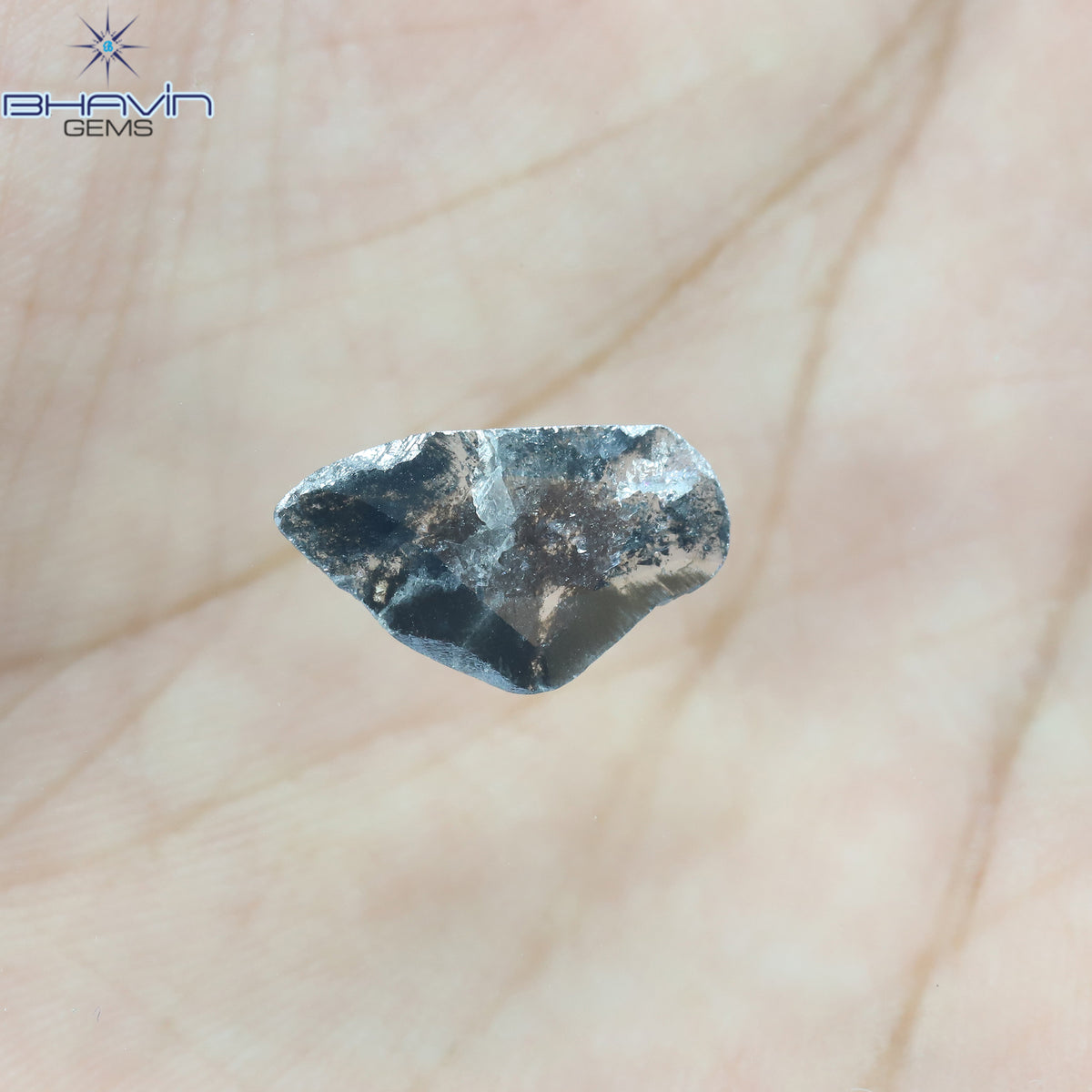 1.76 CT Slice Natural Diamond Salt And Pepper Color Clarity I3 (14.15 MM)