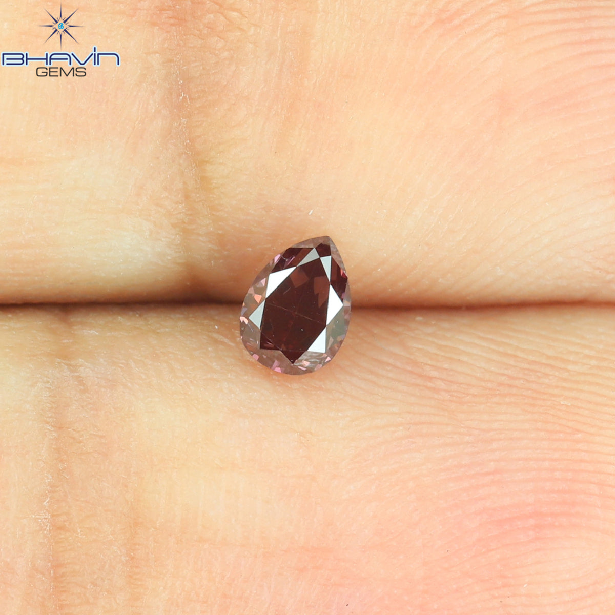 0.23 CT Natural Pear Diamond Enhanced Pink Color Clarity VS1 (4.23 MM)