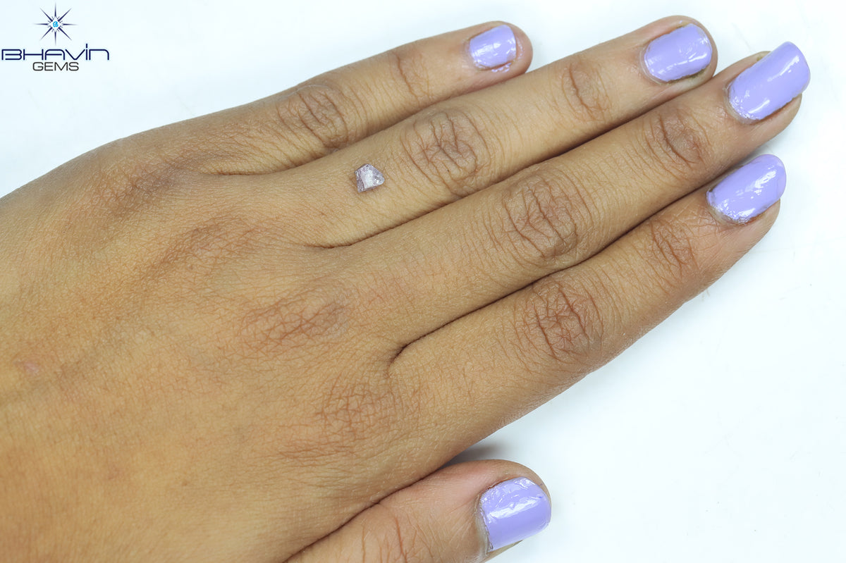 0.49 CT Natural Rough Diamond Pink Color Clarity I3 (4.90 MM)