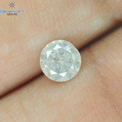 0.54 CT Round Shape Natural Loose Diamond White Color I3 Clarity (5.13 MM)