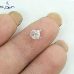 0.90 CT Rough Shape Natural Diamond White Color VS1 Clarity (5.95 MM)