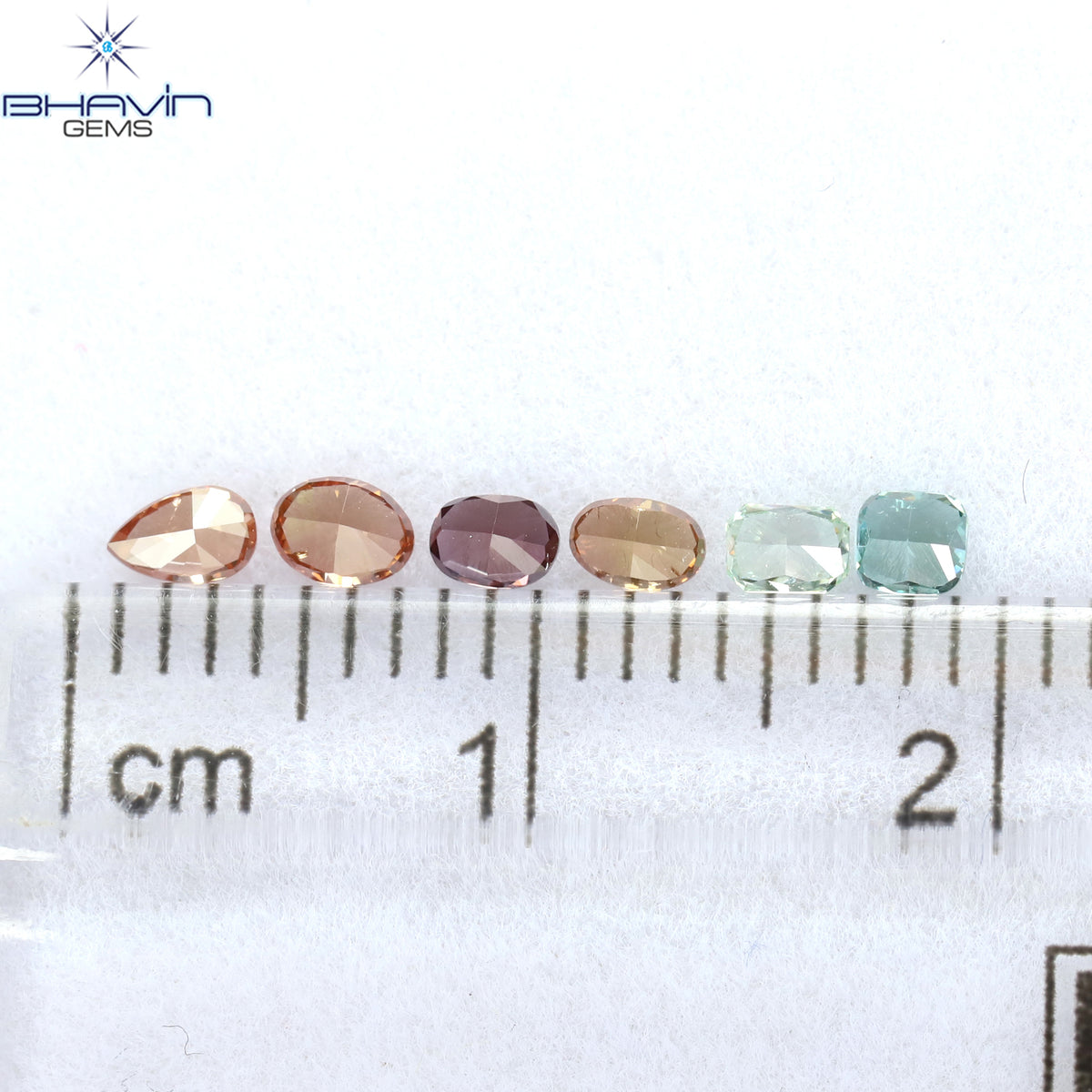 0.41 CT/6 Pcs Natural Mix Diamond Enhanced Mix Fancy Color Clarity SI2 (3.15 MM)
