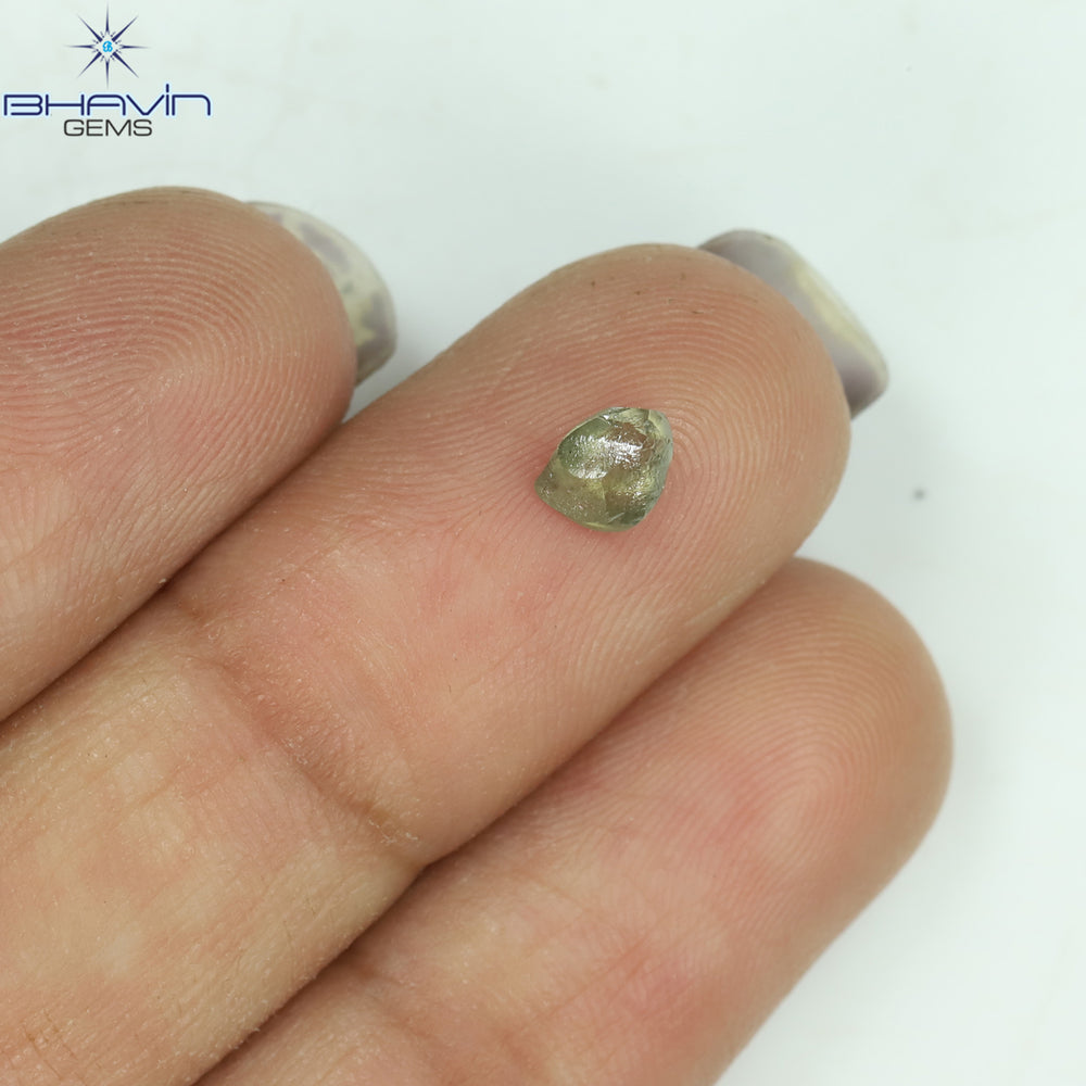 0.40 CT ラフシェイプ ソルト アンド ペッパー カラー ナチュラル ダイヤモンド I3 クラリティ (4.78 MM)