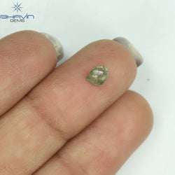0.40 CT Rough Shape Salt And Pepper Color Natural Diamond I3 Clarity (4.78 MM)