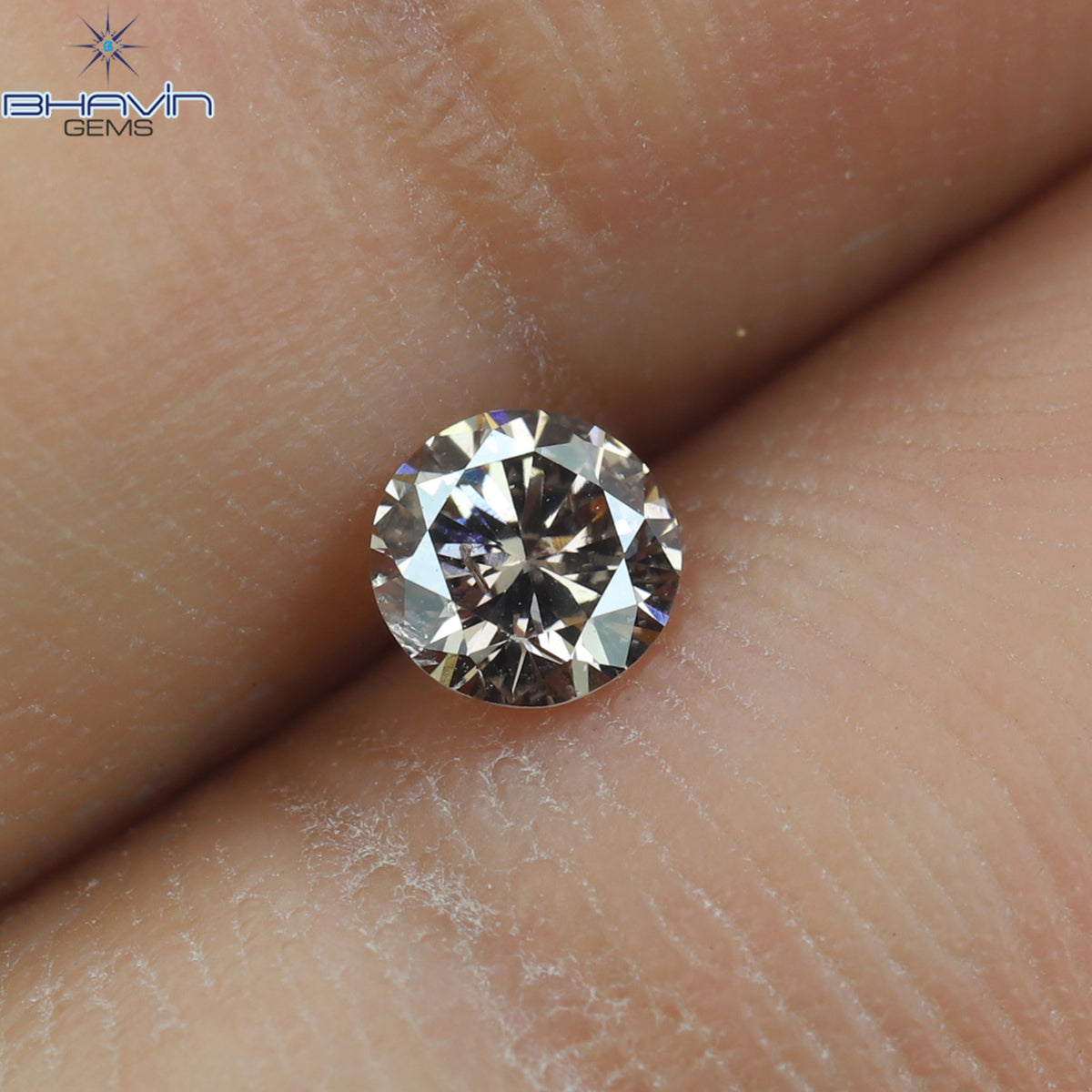 0.16 CT Natural Round Diamond Pink Color Clarity SI1 (3.66 MM)