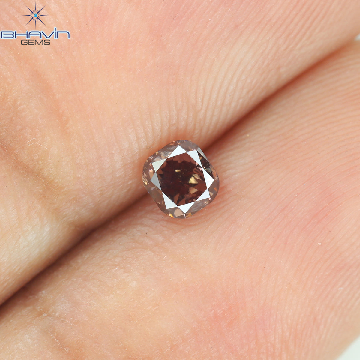 0.27 CT Natural Cushion Diamond Enhanced Pink Color Clarity VS2 (3.60 MM)