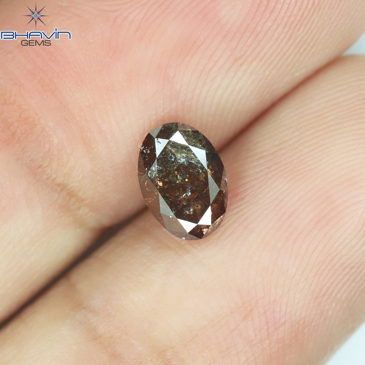 0.84 CT Natural Oval Diamond Enhanced Pink Color Clarity I3 (6.68 MM)